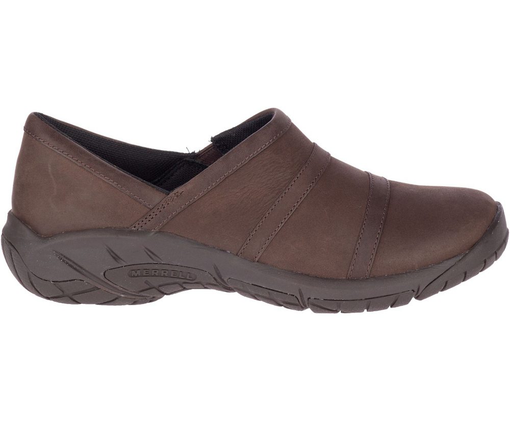 Merrell Slip Ons Brown - Encore Moc 4 Leather - Womens 03AHOMTNV